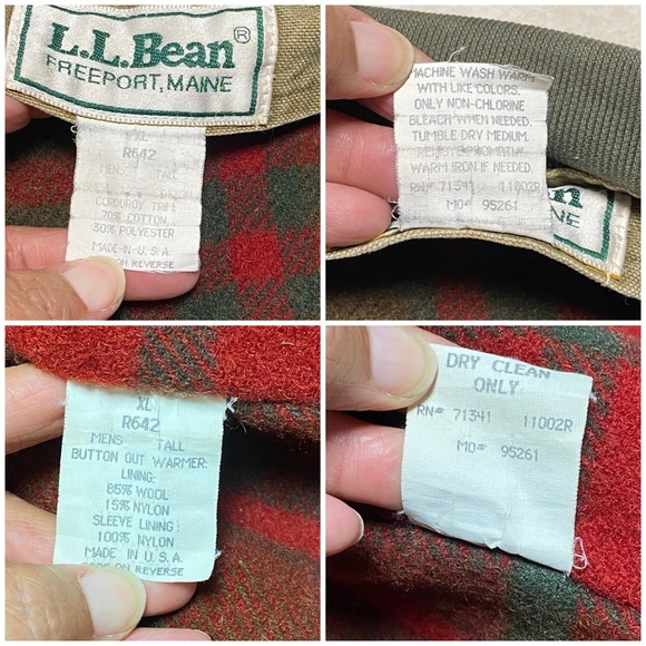 L.L. Bean Jacket Men's XL Tall Distressed Olive Green Barn Chore Coat lined - Picture 15 of 15